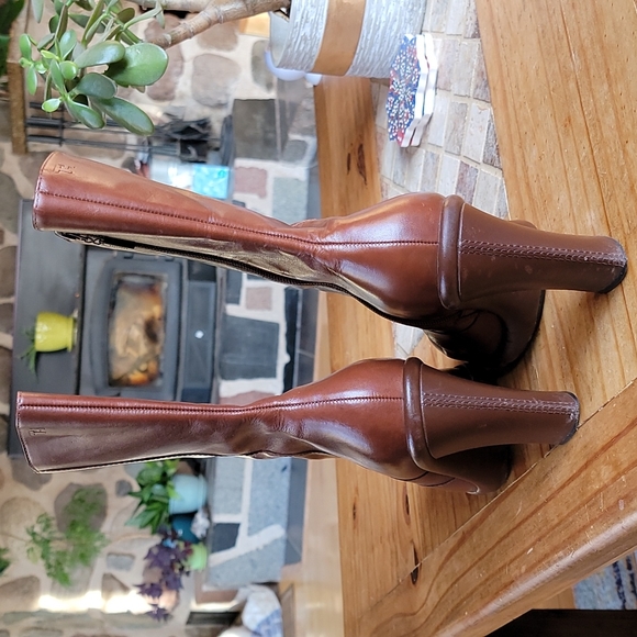 Tommy Hilfiger Brown Leather Boots - Picture 3 of 8